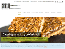 Tablet Screenshot of cookingartcatering.com